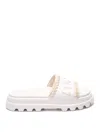 Mou White Eva One Piece Slide Slipper In White
