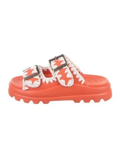 Pre-owned Mou Slides In Orange