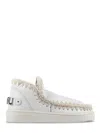 Mou Slip-on White Sneakers With Intricate Stitching In White