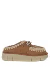 Mou Bounce Double-face Sheepskin Clog In Brown