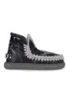 Mou Boots  Sneakers Metal Logo Made In Suede In Black
