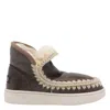 Mou Leather High-top Sneakers In Brown