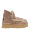 Mou Mini Eskimo Platform Booties In Brown