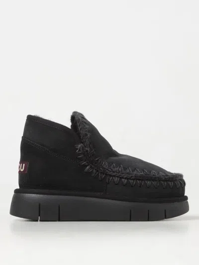 MOU FLAT ANKLE BOOTS MOU WOMAN COLOR BLACK,G05740002