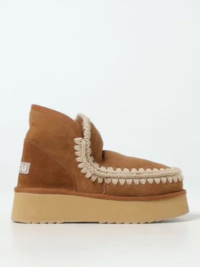 MOU FLAT ANKLE BOOTS MOU WOMAN COLOR BROWN,G30852032