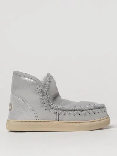 MOU FLAT ANKLE BOOTS MOU WOMAN COLOR SILVER,G17498061