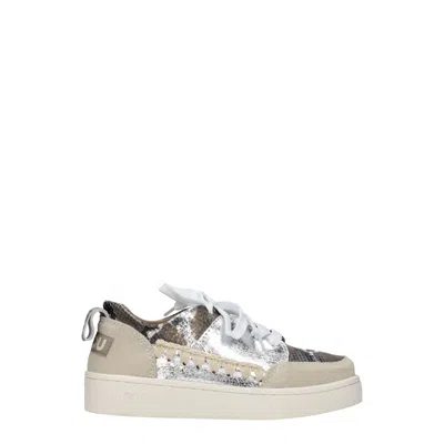 Mou Sneakers Women Leather Gray/silver In Neutral