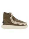 Mou Soft Double Face Sheepskin Eskimo Sneaker H15.5cm In Nude