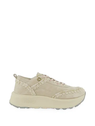 Mou Speed Eskimo Crochet-stitch Sneakers In Neutral