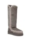 Mou Splicing Design Knee-length Boots In Gray