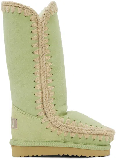 Mou Ssense Exclusive Kids Green Boots In Wnpr Winter Pear