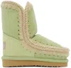 Mou Ssense Exclusive Kids Green Boots In Wnpr Winter Pear