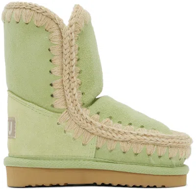 Mou Ssense Exclusive Kids Green Boots In Wnpr Winter Pear