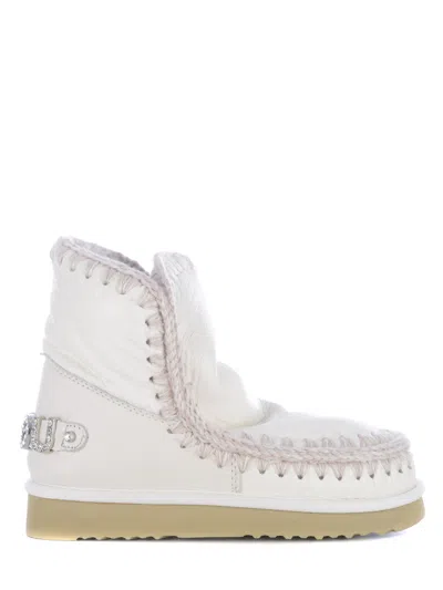 Mou Eskimo 18 Rhinestones Logo In White