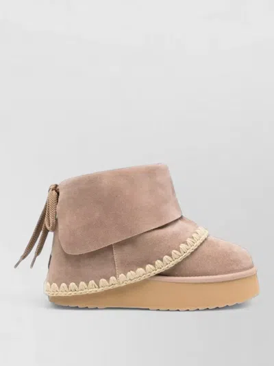 Mou Suede Ankle Boots In Neutral
