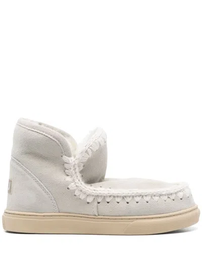 Mou Suede Boots In Silver