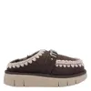 Mou Bounce Clog Slipper-mule In Brown Suede In Brown