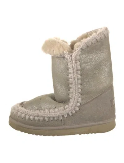 Pre-owned Mou Suede Colorblock Pattern Boots