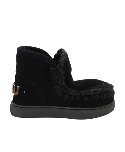 Mou Suede Eskimo Boots In Black