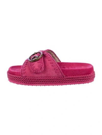 Pre-owned Mou Suede Espadrilles W/ Tags In Pink