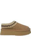 Mou Suede Platform Mules In Brown