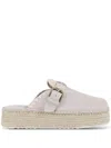 Mou Ivory Suede Leather Sneakers In Grey