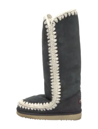 Pre-owned Mou Suede Slouch Boots In Multicolor