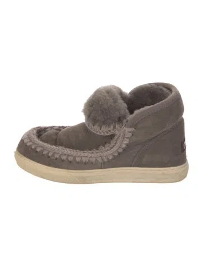 Pre-owned Mou Suede Whipstitch Trim Boots In Multi