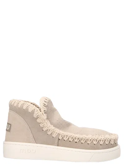 Mou Eskimo Suede Ankle-boots In Beige