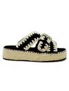 Mou Sw641003a Jute Black Suede Sandals