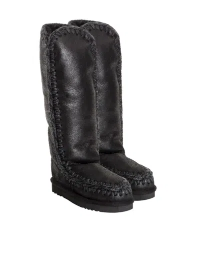 Mou Tall Eskimo Boots In Black