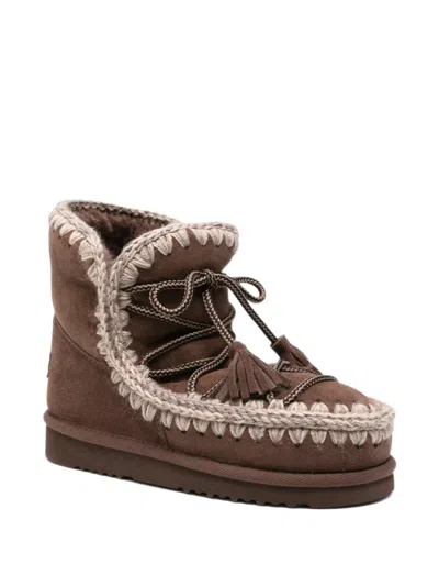 Mou Tassel-detail Crochet-trim Boots In Multi
