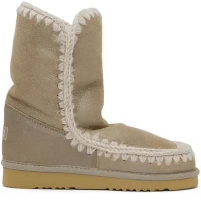 Mou Taupe 24 Boots In Stme Stone Metallic