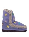 MOU MOU TODDLER GIRL ANKLE BOOTS PURPLE SIZE 10C LEATHER