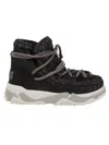 Mou Trainer Scoubidoo Lace Ankle Boots In Black