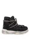 Mou Trainer Scoubidoo Lace Ankle Boots In Black