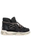 Mou Trainer Scoubidoo Lace Ankle Boots In Black