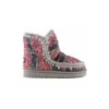 Mou Tweed Eskimo Boot In Textile Pink Tweed In Multi