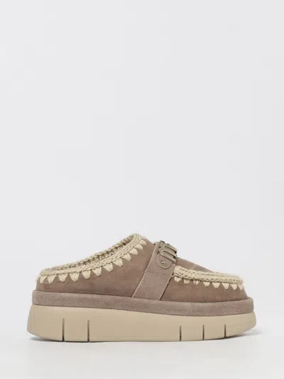 Mou Wedge Shoes  Woman Color Grey In Animal Print