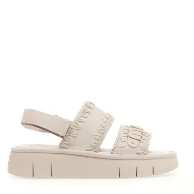 Mou Bounce Sandals In Grey Suede In Neutrals