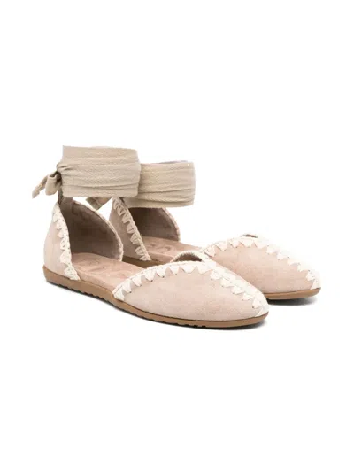 Mou Whipstitch-trim Ballet Flats