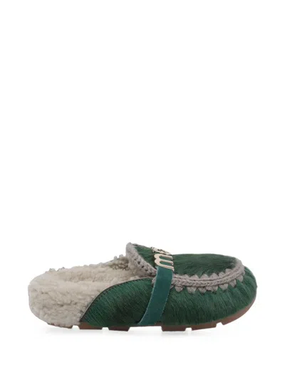 Mou Winter Bio Ponyskin Sandals In Green