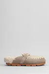 Mou Winter Bio Slide Slipper-mule In Grey Suede In Neutral