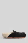 Mou Winter Bio Slide Slipper-mule In Black Suede In Multi