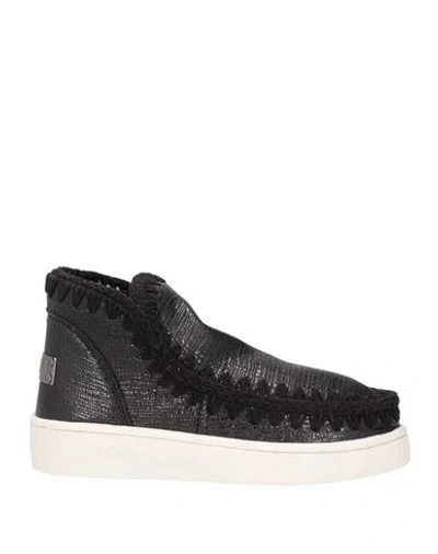 Mou Woman Ankle Boots Black Size 8 Goat Skin