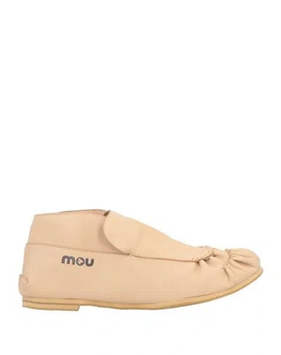 Mou Woman Ankle Boots Blush Size 10 Soft Leather In Pink