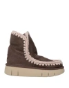 Mou Woman Ankle Boots Cocoa Size 6 Leather In Brown