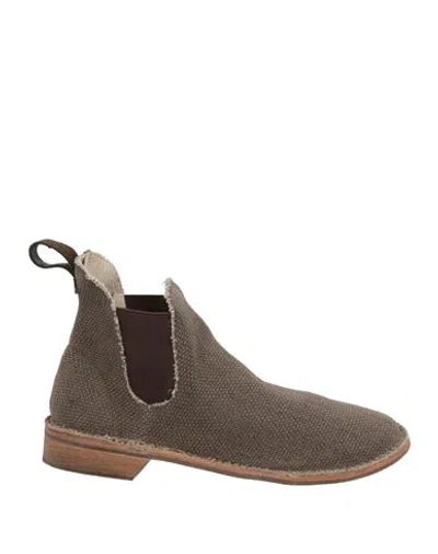 Mou Woman Ankle Boots Dark Brown Size 10 Textile Fibers