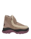 Mou Woman Ankle Boots Dove Grey Size 8 Sheepskin