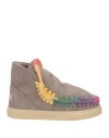 Mou Woman Ankle Boots Grey Size 8 Sheepskin